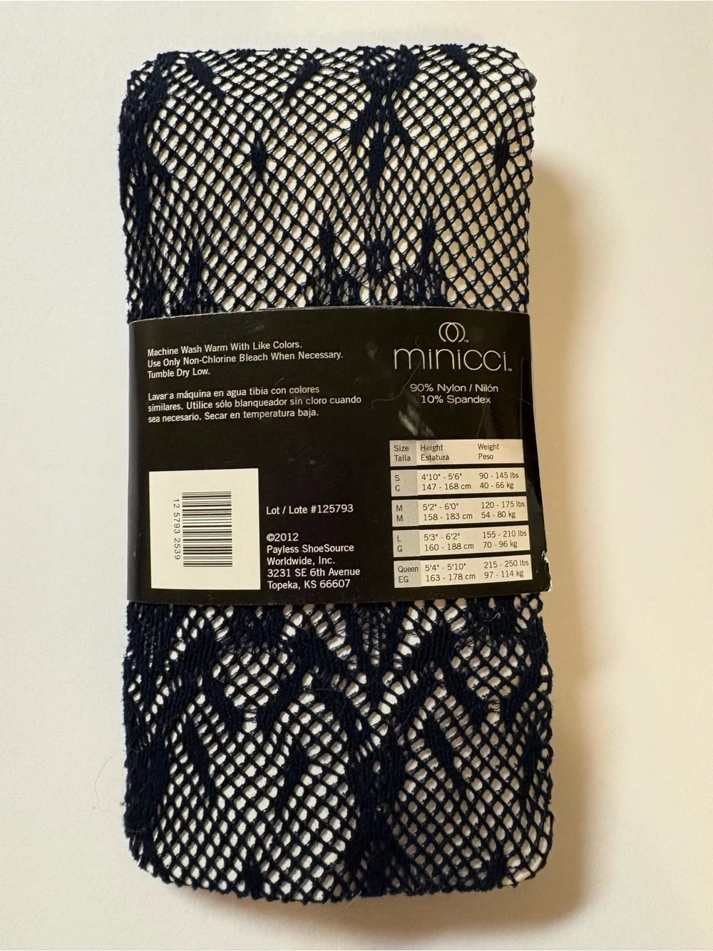 Minicci Navy Lace Fishnet Tights L